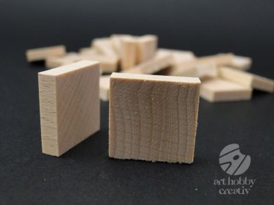 Mozaic lemn- patrat 2cm set/25buc