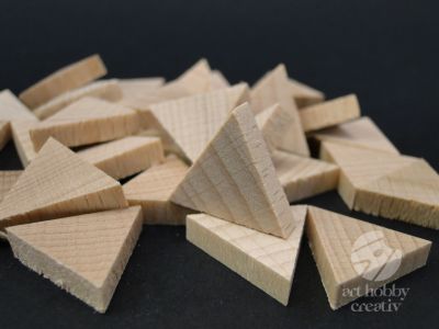 Mozaic lemn- triunghi 2cm set/30buc