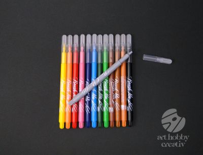 Carioca cu varf tip pensula - diferite culori