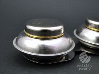 Godeta dubla metalica cu capac