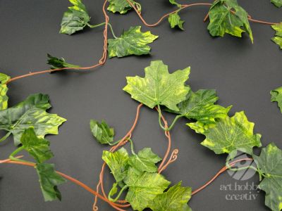 Ghirlanda cu frunze de strugure artificiale - verde - 2m