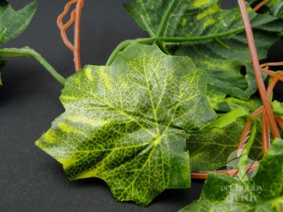 Ghirlanda cu frunze de strugure artificiale - verde - 2m