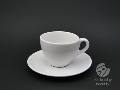 Ceasca de cafea ceramica cu farfurie - 200ml