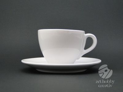 Ceasca de cafea ceramica cu farfurie - 200ml