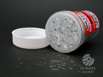 Confetti glitter cu scame  - argintiu 80ml