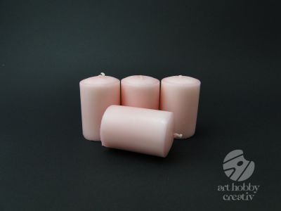 Lumanari decorative - roz pastel 7cm set/4buc