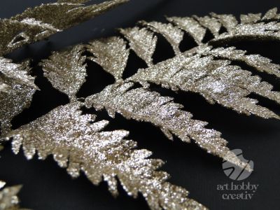 Creanga decor - auriu glitterat 90cm