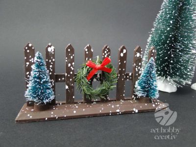 Figurine mini - peisaj de iarna set/8buc
