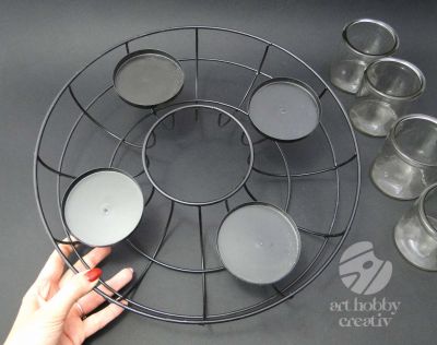 Suport lumanare din metal Ø35cm