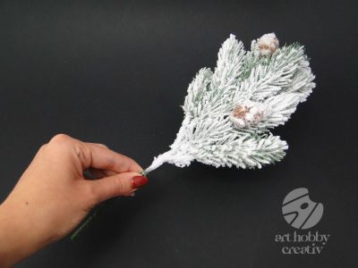 Creanga brad cu zapada artificiala 35cm