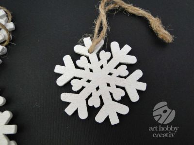 Ornament de craciun - fulg de zapada Ø5cm set/10buc