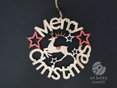 Ornament de craciun - Merry Christmas Ø16cm