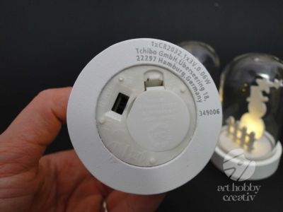 Clopot decor din sticla iluminat din interior set/3buc