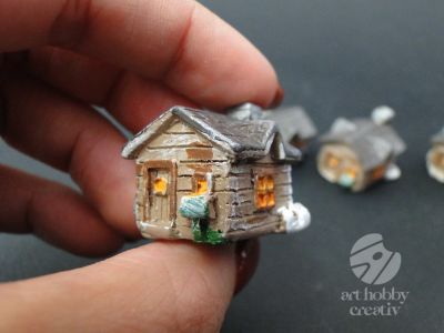 Casute decor mini 2,5cm set/4buc