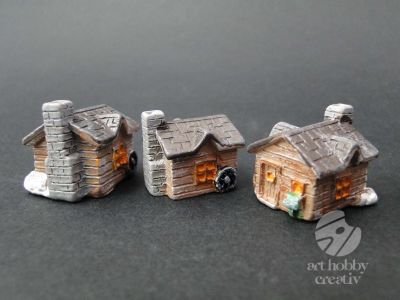 Casute decor mini 2,5cm set/4buc
