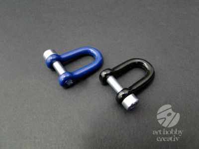 Brida/cheie tachelaj dreapta - negru/ albastru 20x30mm