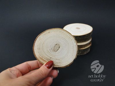 Suport din lemn pentru pahare Ø9cm set/6buc