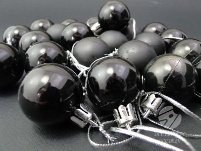 Globulete mini - negru Ø3cm/24buc