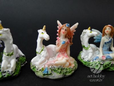 Zana mini cu unicorn 3cm set/3buc