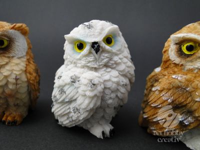 Decoratiune din polirasina - bufnita 5.5cm/buc
