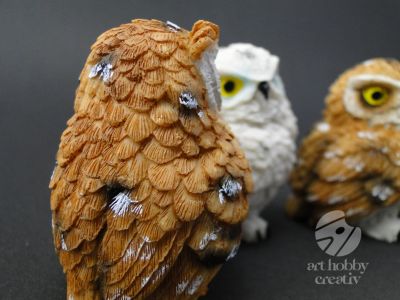 Decoratiune din polirasina - bufnita 5.5cm/buc