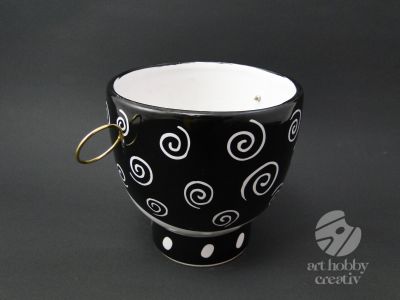 Vaza ceramica decorativa - portret abstract 12cm