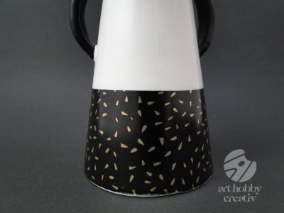 Vaza ceramica decorativa - portret abstract 20cm