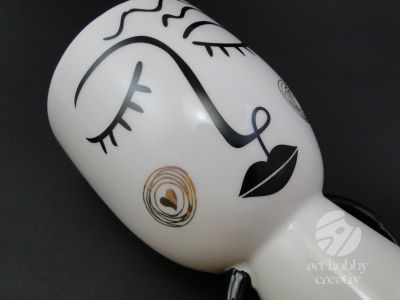 Vaza ceramica decorativa - portret abstract 20cm