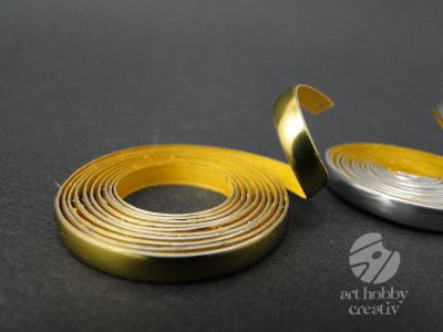 Banda plumb natur/auriu - 4,5mm x 1m