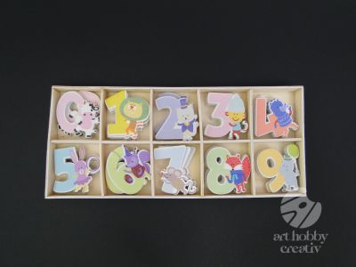 Figurine mini - cifre cu animalute set/50buc