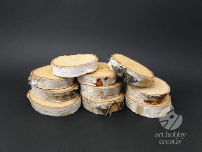 Felie lemn mesteacan rotund 5-10cm set/10buc