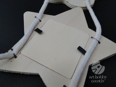 Rama lemn cu snur 44cm