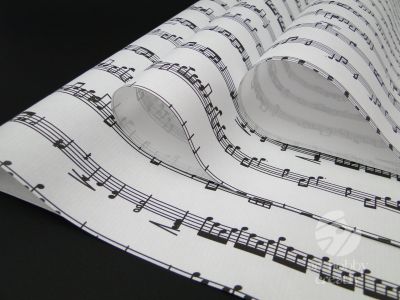 Hartie ambalaj kraft - Maestro music - alb 60x80cm set/3coli