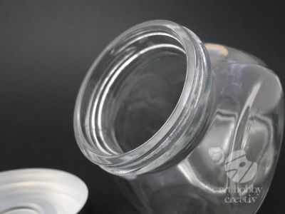 Borcan oval cu capac plastic - 180ml