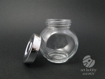 Borcan oval cu capac plastic - 180ml