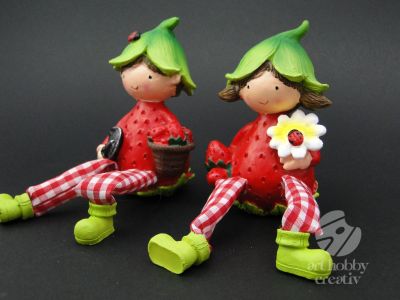 Decoratiune din polirasina - fetita/baiat 16cm