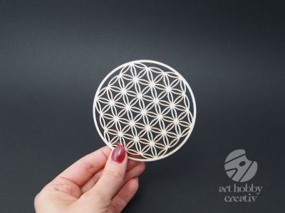 Ornament rotund decupat din lemn - marocan Ø9cm