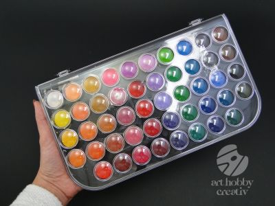 Vopsea acuarela set/48 culori + 2 pensule