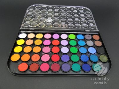 Vopsea acuarela set/48 culori + 2 pensule