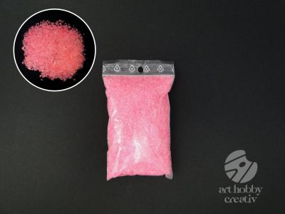 Nisip decorativ fosforescent roz - 100gr