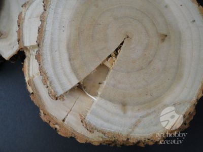 Felii rotunde din lemn de salcam - crapate set/10buc