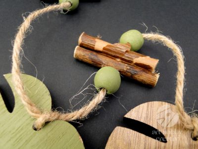 Ghirlanda cu frunze tropicale - verde olive 60cm