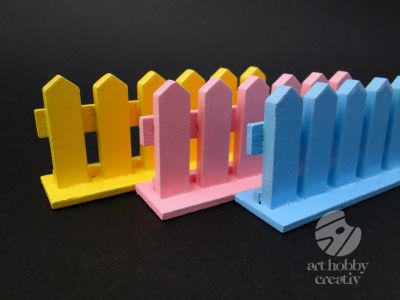 Gard mini din lemn dif. nuante 9,5cm