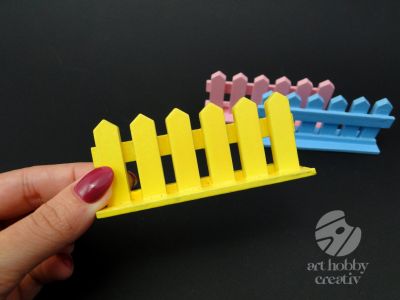 Gard mini din lemn dif. nuante 9,5cm