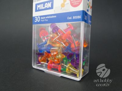 Pioneze colorate pentru pluta - transparent set/30buc