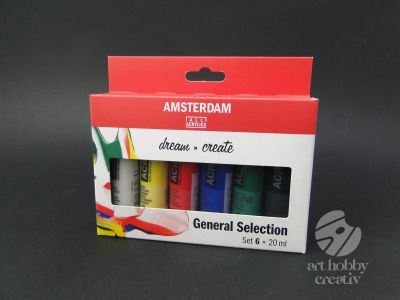 Set vopsea acrilica - Amsterdam set/6culori x 20ml