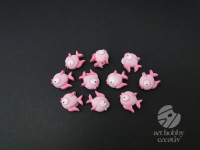 Figurine mini pestisoare - roz set/10buc