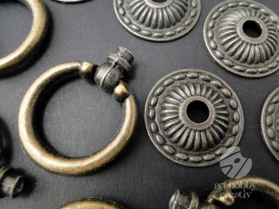Maner vintage din metal - rotund set/5perechi