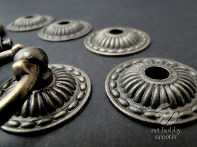 Maner vintage din metal - rotund set/5perechi