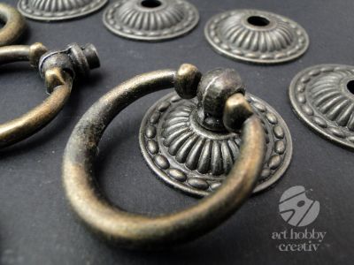 Maner vintage din metal - rotund set/5perechi
